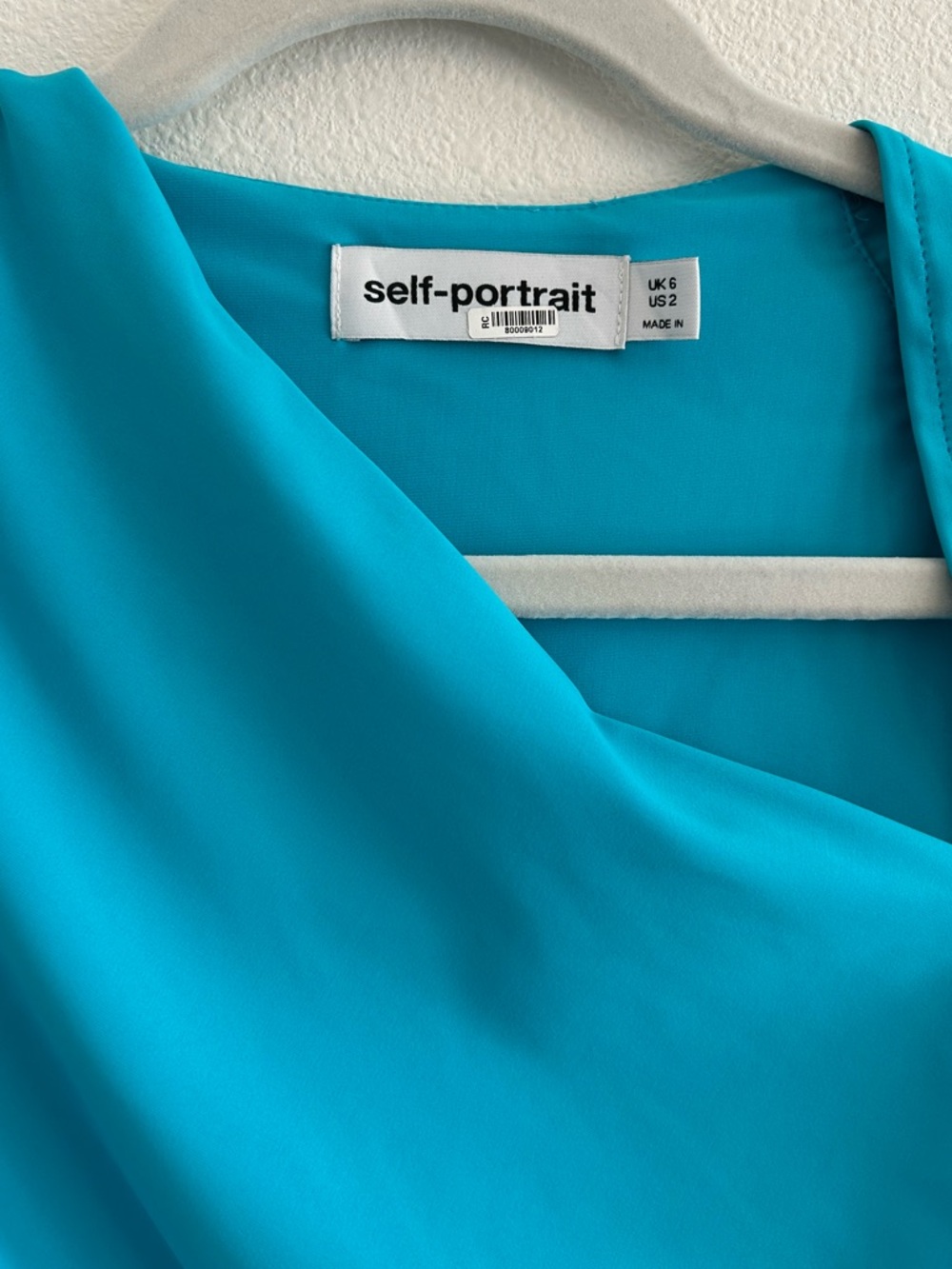 Self-Portrait Blue Jersey Ruched Top - Picture 4 of 9